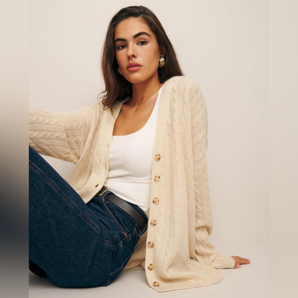 Reformation Giusta Oversized Cashmere Cardigan